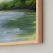 "Pond Reflections" - Art Print in Sky Blue by Lindsay Megahed - Frame Close-up