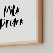"Milk Drunk" - Art Print in Galaxy by Christie Garcia - Frame Close-up