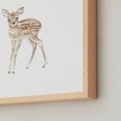 "watercolor fawn" - Art Print in fawn brown by Lauren Rogoff - Frame Close-up