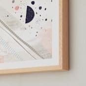 "Moon and Starlight" - Art Print in Star Dust by Laura Mitchell - Frame Close-up
