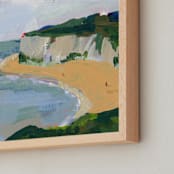 "The Cliffs" - Art Print in Blue Crystal by Stick and Petal - Frame Close-up