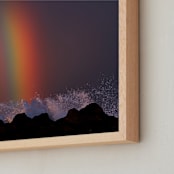 "Where the Rainbow Ends" - Art Print in Sunset Magenta by Rasa Puzinaite - Frame Close-up