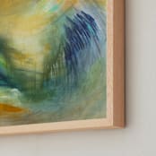 "Winds of Change" - Art Print in Marigold by Stacy Kron - Frame Close-up