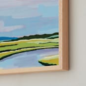 "Serene Dream" - Art Print in Soft Blues by Stick and Petal - Frame Close-up