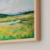 "Summer Golds" - Art Print in Wildflower Gold by Brittany Fan - Frame Close-up