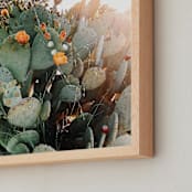 "West Texas Cactai" - Art Print in green by Alison Holcomb - Frame Close-up