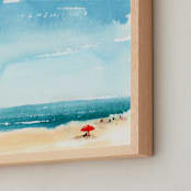 "Beach Blues" - Art Print in Sea by Lindsay Megahed - Frame Close-up