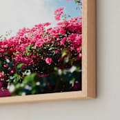 "Pink Floral Skies" - Art Print in Hot Pink by Karly Rose Sahr - Frame Close-up