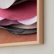 "Paper Petal 12" - Art Print in flower petals by Jenny Phillips - Frame Close-up