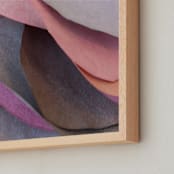 "Paper Petal 7" - Art Print in coral and petals by Jenny Phillips - Frame Close-up