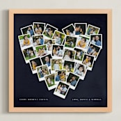 "Painted Hues Heart Snapshot Mix® Cool" - Framed Photo in Midnight Blue by Minted - Framed