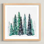 "Scenic Route" - Art Print in White by Kelsey McNatt - Framed