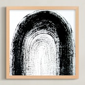 "Graphic Arch " - Art Print in black by Kate Cawood - Framed