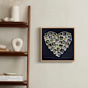 "Painted Hues Heart Snapshot Mix® Cool" - Framed Photo in Midnight Blue by Minted - In a Room