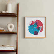 "Abstract Spin Art in Rocket Pop" - Art Print in Rocket Pop by Lauren Webster - In a Room