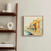 "Sherbet Street" - Art Print in Ambrosial Cream by Courtney Crane - In a Room