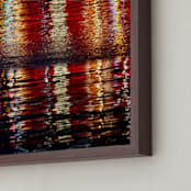 "Water Lights" - Art Print in Xmas red by Sea and Sky - Frame Close-up