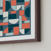 "Coming Together" - Art Print in Provincial by Betsy Siber - Frame Close-up