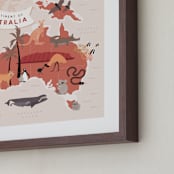 "Animals of Australia" - Art Print in Copper by Kamala Nahas - Frame Close-up