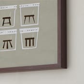 "Stool Samples" - Art Print in grey matter by Deborah Chou - Frame Close-up