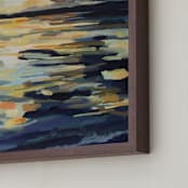 "Collide II" - Art Print in Navy Blue by Kelly Johnston - Frame Close-up