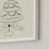 "Lambeth Cake: Custom Print" - Custom Print in Champagne by Helena Vitto - Frame Close-up