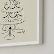"Lambeth Cake: Custom Print" - Custom Print in Champagne by Helena Vitto - Frame Close-up