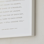 "Your Vows: Square Orientation Custom Foil Print" - Custom Foil Print in Gold by Minted - Frame Close-up