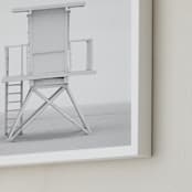 "Iconic Lifeguard tower" - Art Print in Neutral Grey by Kate Houlihan Photography - Frame Close-up