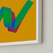 "Twist" - Art Print in Yellow Twist by Andrew McClintock - Frame Close-up