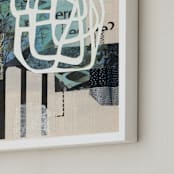 "Daily Contemplation 4" - Art Print in Turquoise by Cordula Kagemann - Frame Close-up