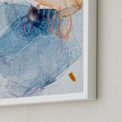 "Ebb and Flow" - Art Print in Blue Grey by Arohika Verma - Frame Close-up