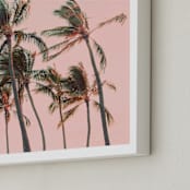 "Aloha" - Art Print in starburst pink by Alicia Abla - Frame Close-up