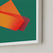 "Hoop" - Art Print in Green Hoop by Andrew McClintock - Frame Close-up