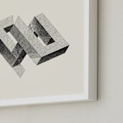 "Room with a view" - Art Print in Eggshell by Heather Francisco - Frame Close-up