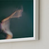 "Don't Go" - Art Print in Teal by Derick W Daily - Frame Close-up