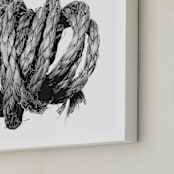 "Loose Coil" - Art Print in White by Lucas Wade - Frame Close-up