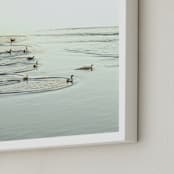 "Soft Landing" - Art Print in Lake by Debra Pruskowski - Frame Close-up