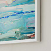 "Beach Day II" - Art Print in Aqua by Cristina Marie - Frame Close-up