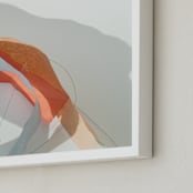 "Meanderings 11" - Art Print in Mediterranean Blue by Jenny Phillips - Frame Close-up