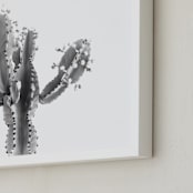 "Abode 1" - Art Print in Silver Grey by Lisa Sundin - Frame Close-up