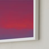 "Crescent Moon and Purple Skies" - Art Print in Elegant Purple by James Derit - Frame Close-up