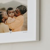 "With a Heart: Square Framed Photo" - Framed Photo in Taupe by Laura Hamm - Frame Close-up