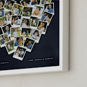 "Painted Hues Heart Snapshot Mix® Cool" - Framed Photo in Midnight Blue by Minted - Frame Close-up