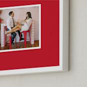 "Color Border: Square Framed Photo" - Framed Photo in Red by Minted - Frame Close-up