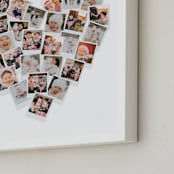 "Holiday Heart Snapshot Mix®: Framed Photo" - Framed Photo in White by Minted - Frame Close-up