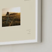 "Modern Square: Square Framed Photo" - Framed Photo in Cream by Ellen Schlegelmilch - Frame Close-up