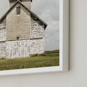 "weathered barn" - Art Print in weathered white by Baumbirdy - Frame Close-up