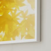 "sun bathing leaves" - Art Print in Golden Yellow by Amy Chapman Braun - Frame Close-up