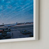 "Departure" - Art Print in Dusk Blue by Andrew McClintock - Frame Close-up